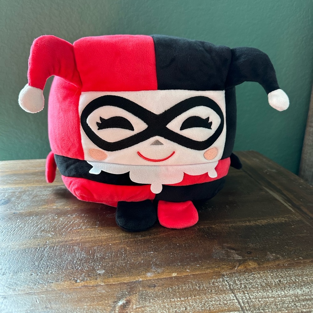 Kawaii cube Harley Quinn Batman Villian plush 8”